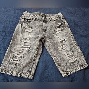Krox distressed gray jean shorts size 34